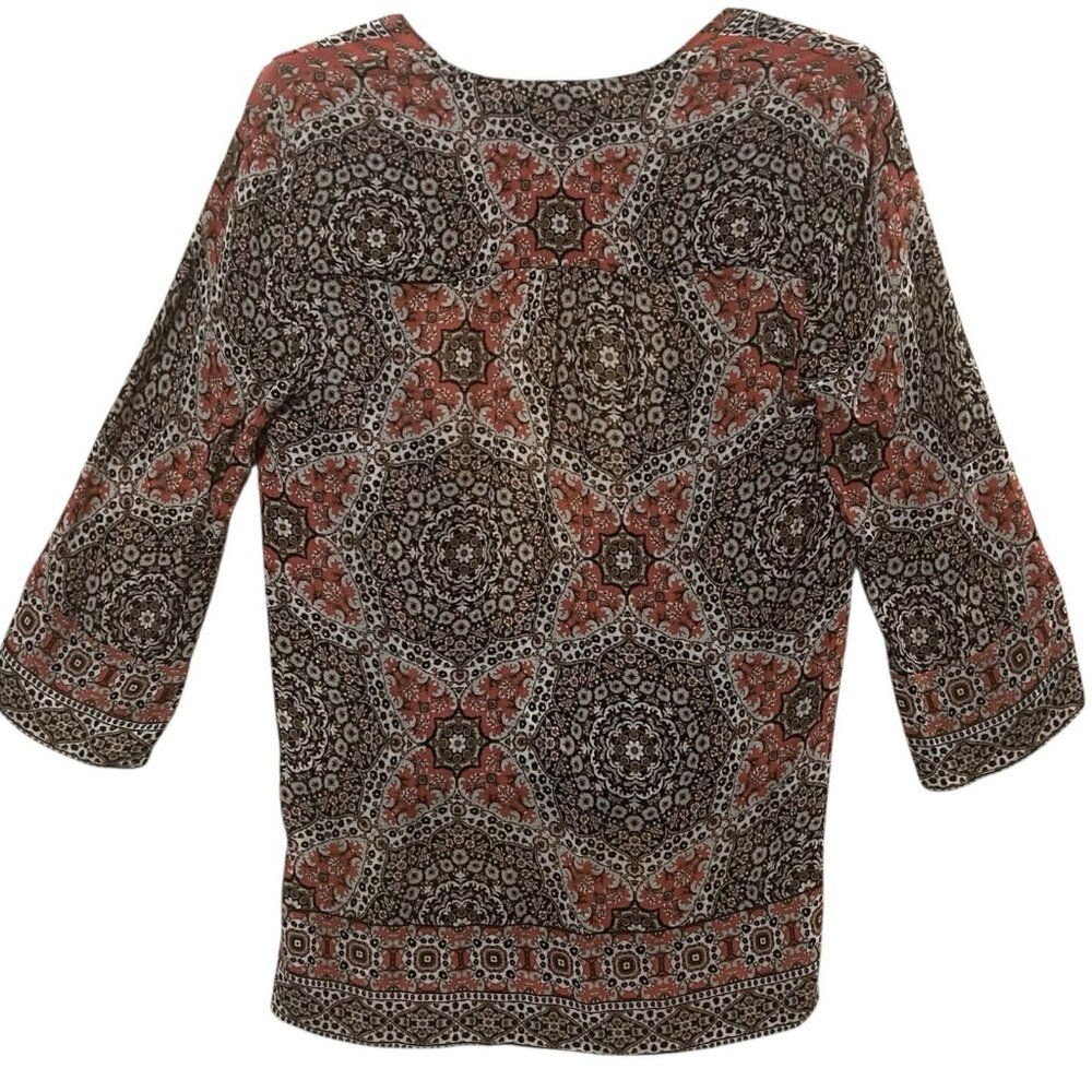 Bailey 44 Women's Top Paisley Size Small Hi/Low V Neck Boho Bohemia Casual - Picture 2 of 8